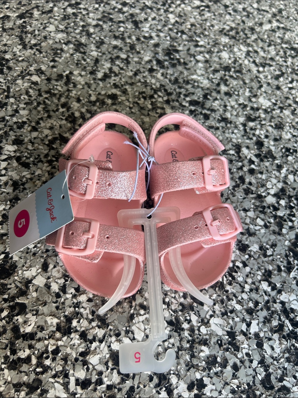 Cat & Jack Glitter Pink Toddler Sandals